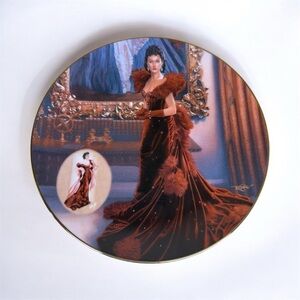 The Red Dress limited edition plate gone with the wind collectible